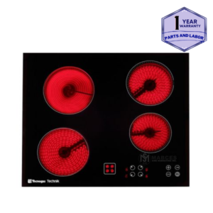 Tecnogas 60cm 4 Radiant Zones Vitroceramic Glass Top TBH6004VTG