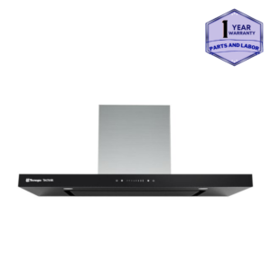 Tecnogas 90cm 1 Motor Inverter T-Box Chimney Range Hood Black Tempered Glass-Stainless Steel TIH9033SS