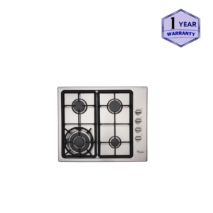Whirlpool AKC640C IX 60cm Built-in Hob, 4 Gas Burner, Cast Iron